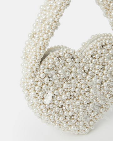Accessorize Bridal Pearl Heart Handbag