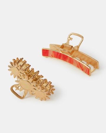 Accessorize 2-Pack Sunshine Metal Claw Clips