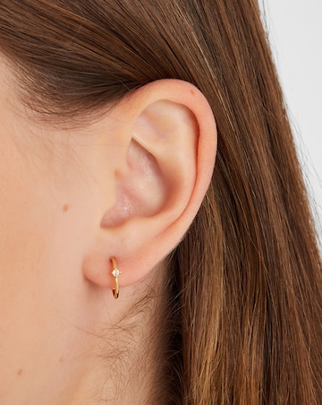Accessorize 5-Pack 14ct Gold-Plated Earrings