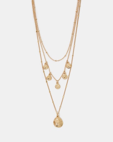 Accessorize Triple Layered Disc Necklace