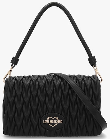 Love Moschino Stretch Quilt Black Shoulder Bag