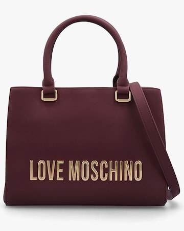 Love Moschino Big Love Burgundy Tote Bag