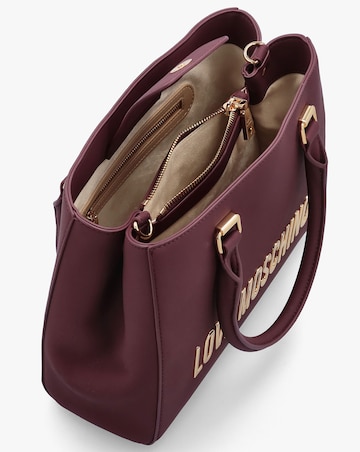 Love Moschino Big Love Burgundy Tote Bag