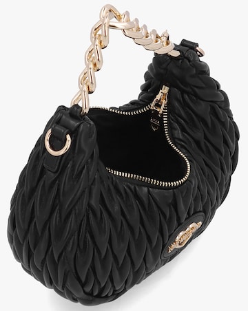Love Moschino Stretch Quilt Black Baguette Bag