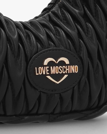 Love Moschino Stretch Quilt Black Baguette Bag