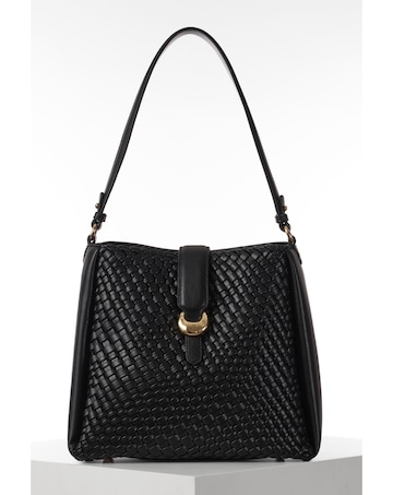 Luella Grey Flora Black Weave Hobo
