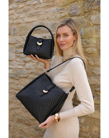 Luella Grey Flora Black Weave Hobo