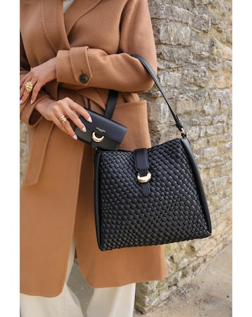 Luella Grey Flora Black Weave Hobo