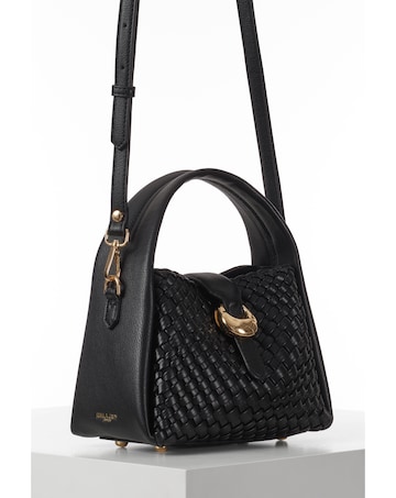 Luella Grey Maggie Black Weave Crossbody