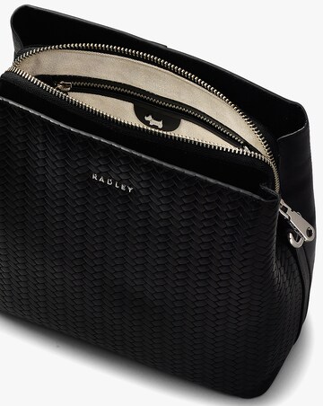 Radley Dukes Place Weave Medium Compartment Black Leather Cross-Body