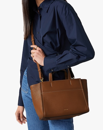 Radley Oak Street Medium Tan Leather Grab Bag