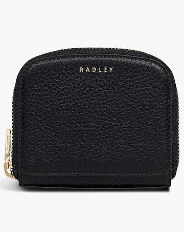 Radley Dukes Place Medium Black Leather Zip Around Purse