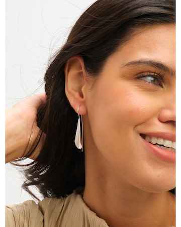 Simply Silver Sterling Silver 925 Polished Curved Fishook Drop Earrings