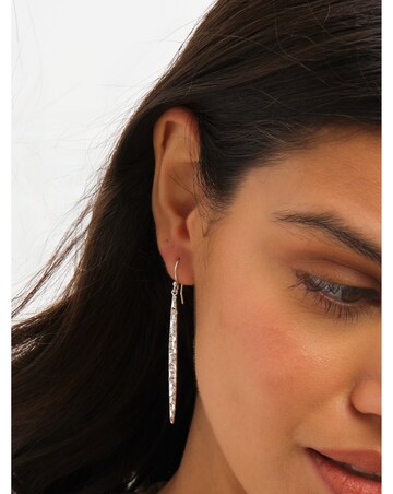Simply Silver Sterling Silver 925 Polished Long Fishook Drop Earrings