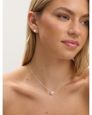 Jon Richard Silver Plated and Crystal Besel Set - Gift Box