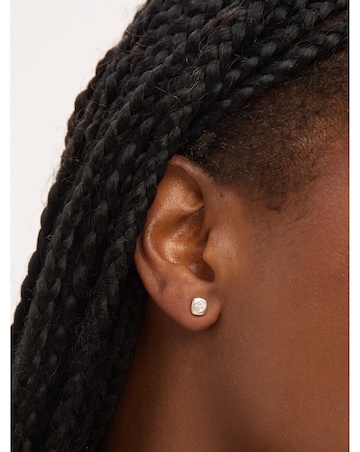 Simply Silver Sterling Silver 925 Polished and Cubic Zirconia Stud Earrings