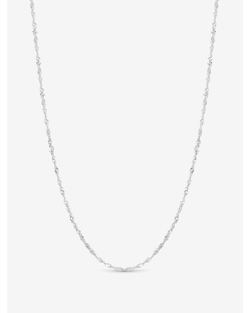 Simply Silver Sterling Silver 925 Polished Twist Chain Necklace