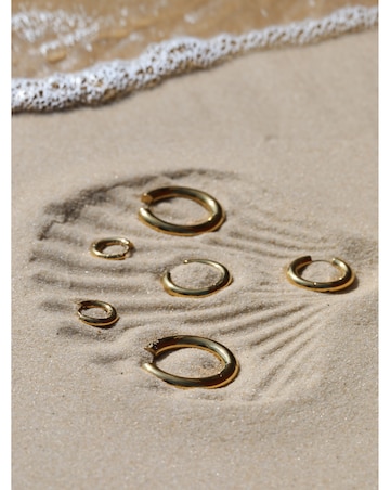 Jon Richard Gold Plated Stainless Steel Large Chubby Hoop Earrings