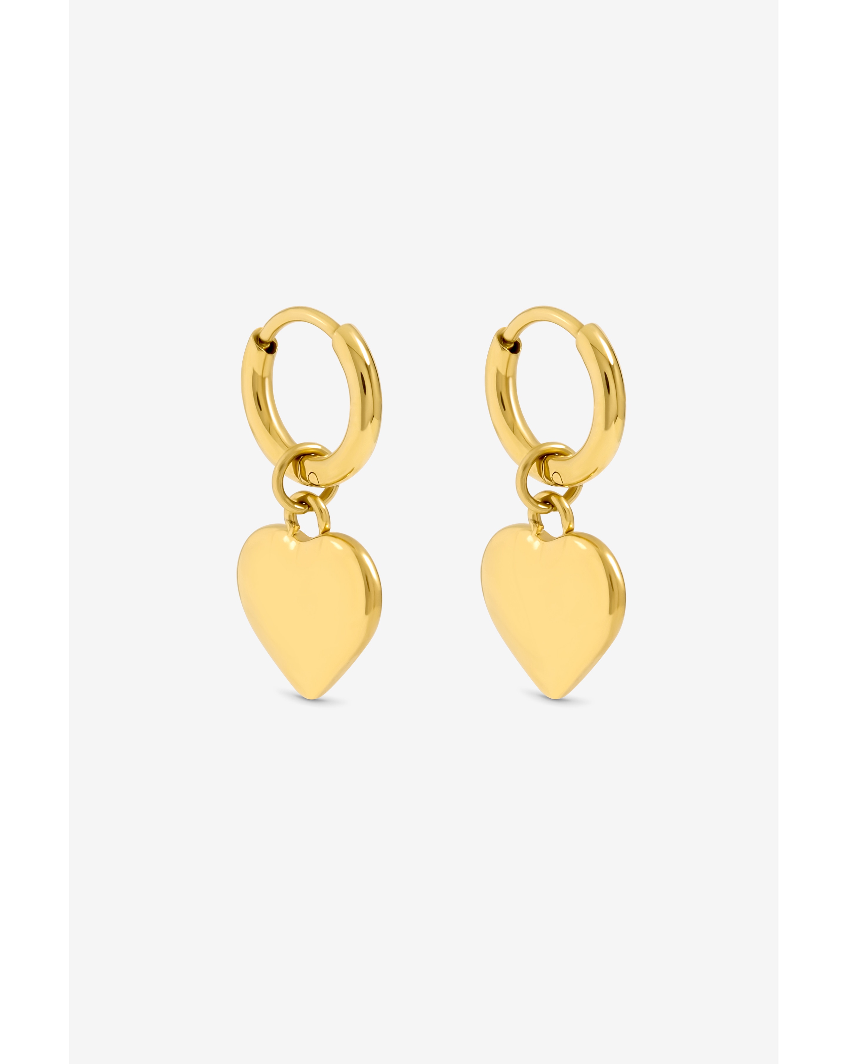 New In - Jon Richard Gold Heart Charm Hoops