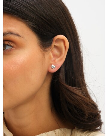 Simply Silver Sterling Silver 925 Polished Cat Stud Earrings
