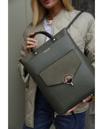 Luella Grey Sally Khaki Laptop Backpack