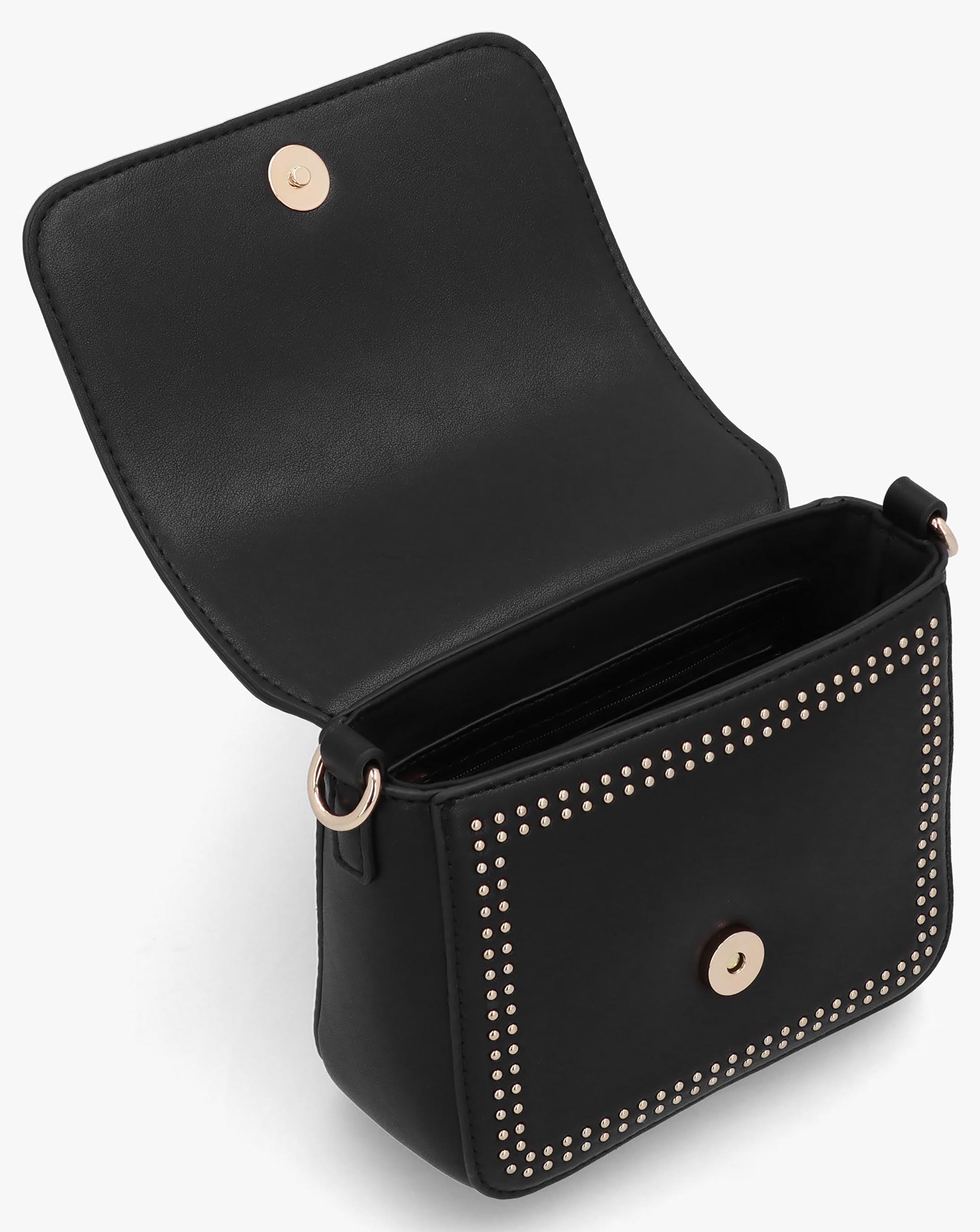 Valentino Bags Shine Black Cross-Body Bag | Simply Be