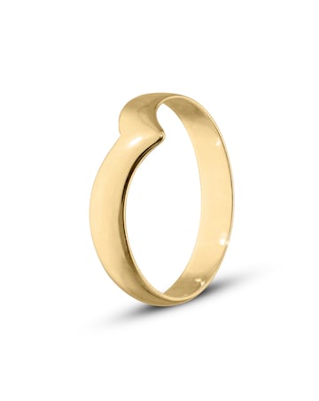 9ct Gold wishbone band ring