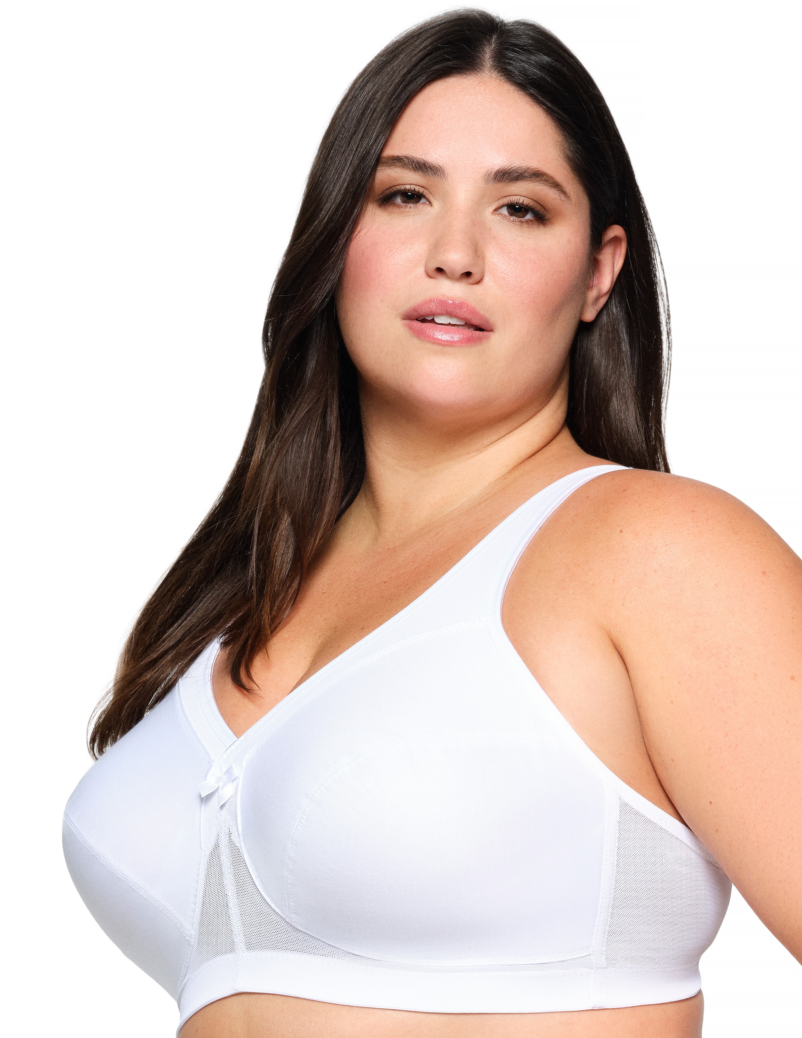 Glamorise Womens White Sports Bra MagicLift Seamless Wirefree Plus Size US  36H - Helia Beer Co