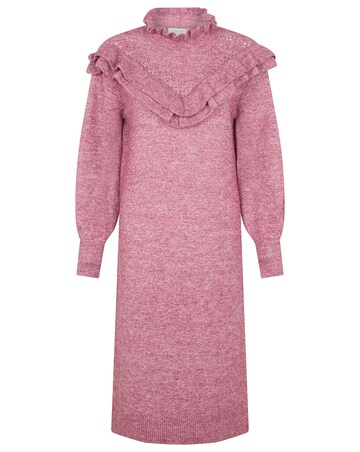 Monsoon Ruffle Detail High Neck Dress