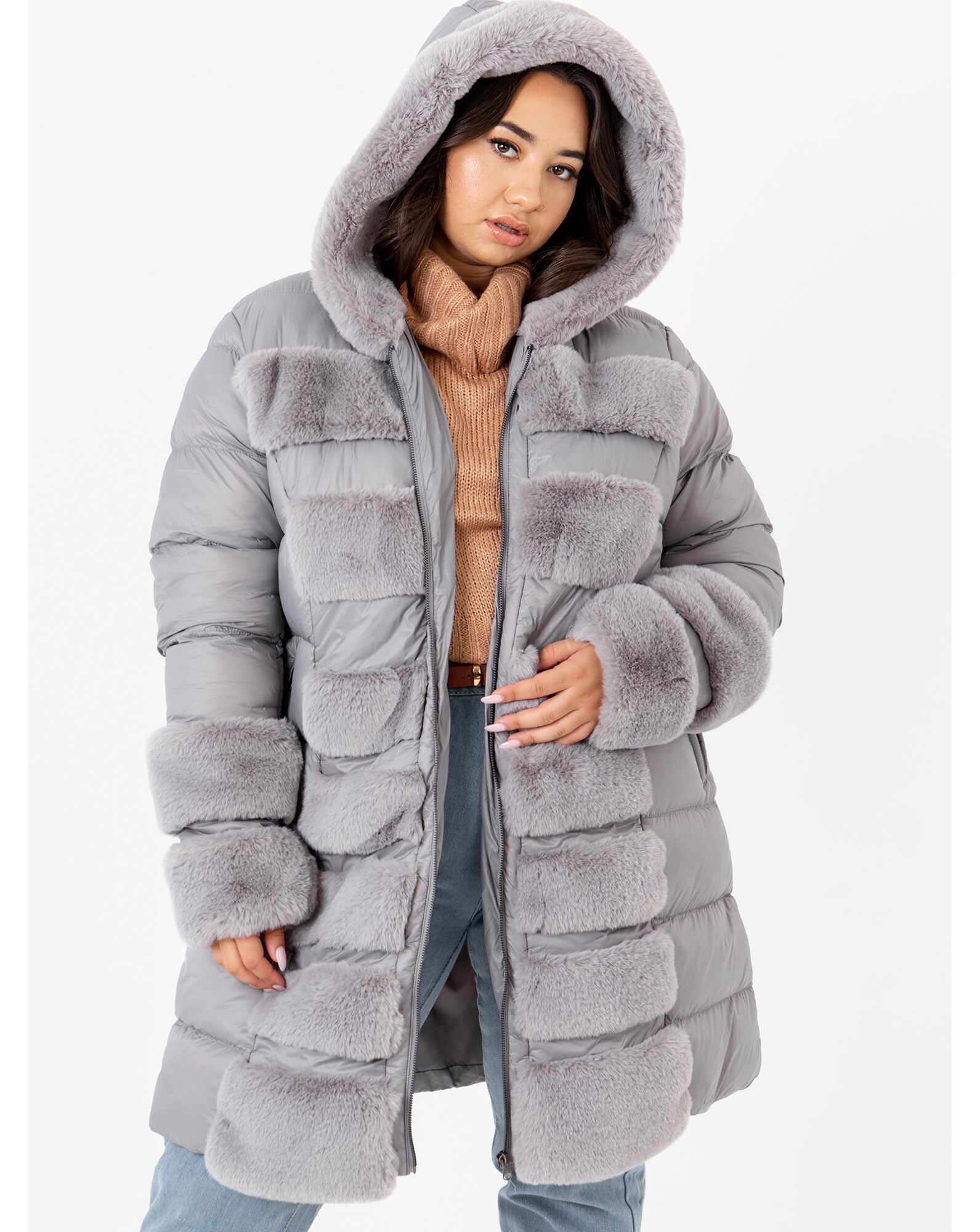 silver longline jacket