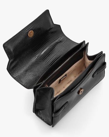 Guess Sibel Black Bamboo Top Handle Cross-Body Bag