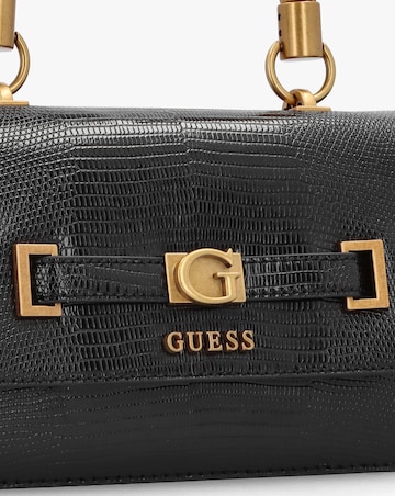 Guess Sibel Black Bamboo Top Handle Cross-Body Bag