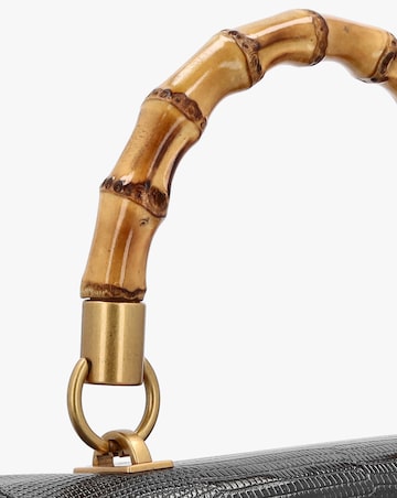 Guess Sibel Black Bamboo Top Handle Cross-Body Bag