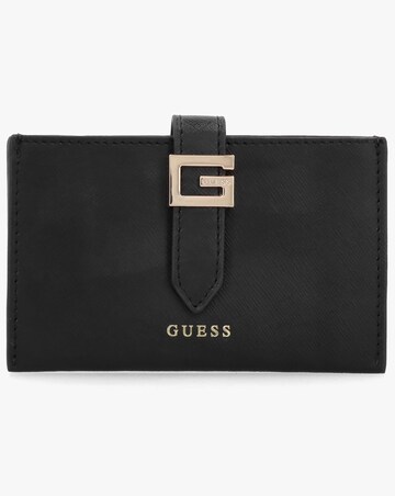 Guess G Logo Black Leather Card Case