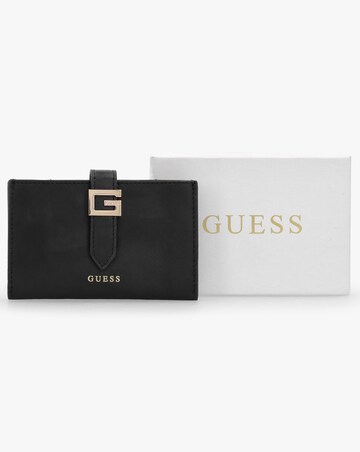 Guess G Logo Black Leather Card Case