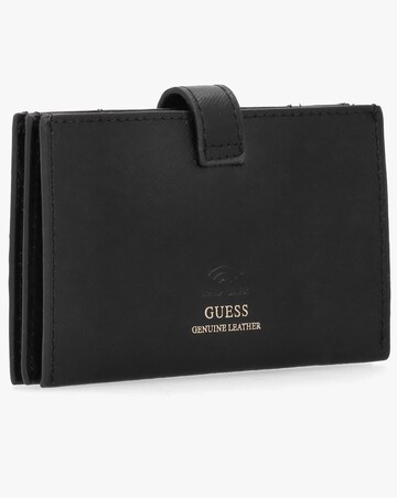 Guess G Logo Black Leather Card Case