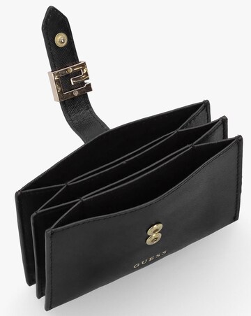 Guess G Logo Black Leather Card Case