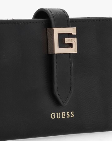 Guess G Logo Black Leather Card Case