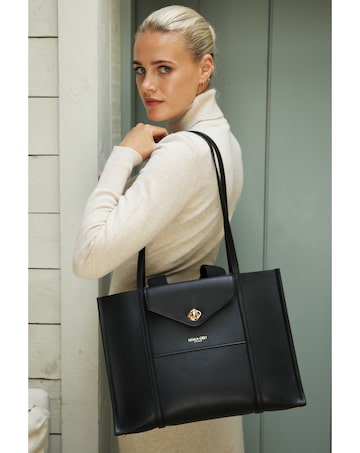 Luella Grey Giselle Black Laptop Tote