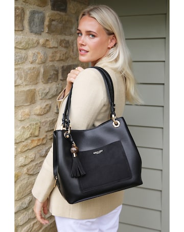 Luella Grey Sienna Black Hobo Tote