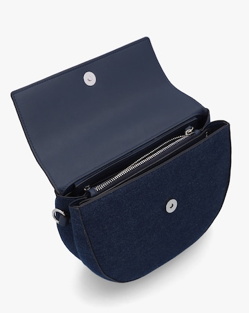 Valentino Bags Bigs Denim Navy Satchel Bag