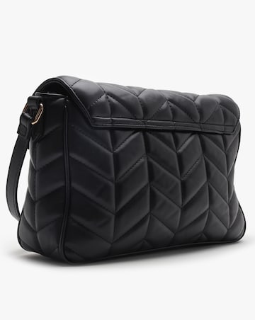 Valentino Bags Petal Quilted Chevron Black Cross-Body Bag