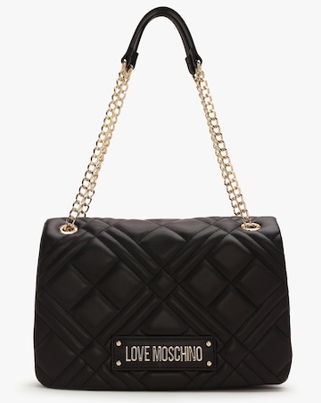 Love Moschino Diamond Quilt III Black Shoulder Bag