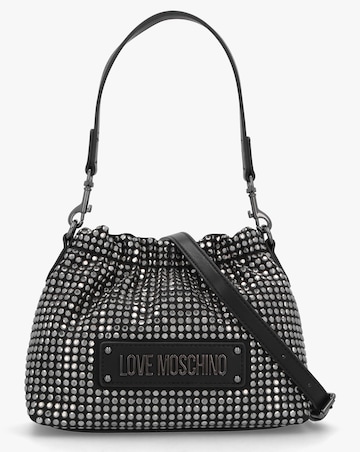 Love Moschino Sparkling Black Bucket Bag