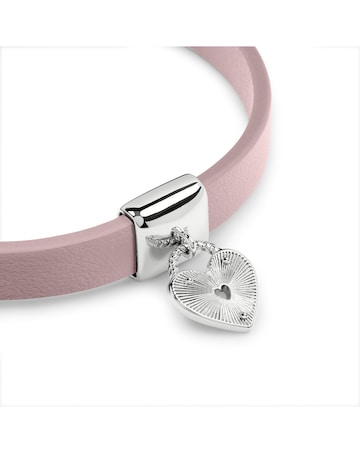 Radley Silver Plated Pink Leather Cuff Bracelet