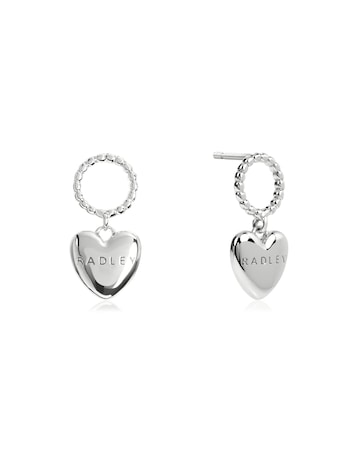 Radley Silver Plated Hanging Heart Earrings