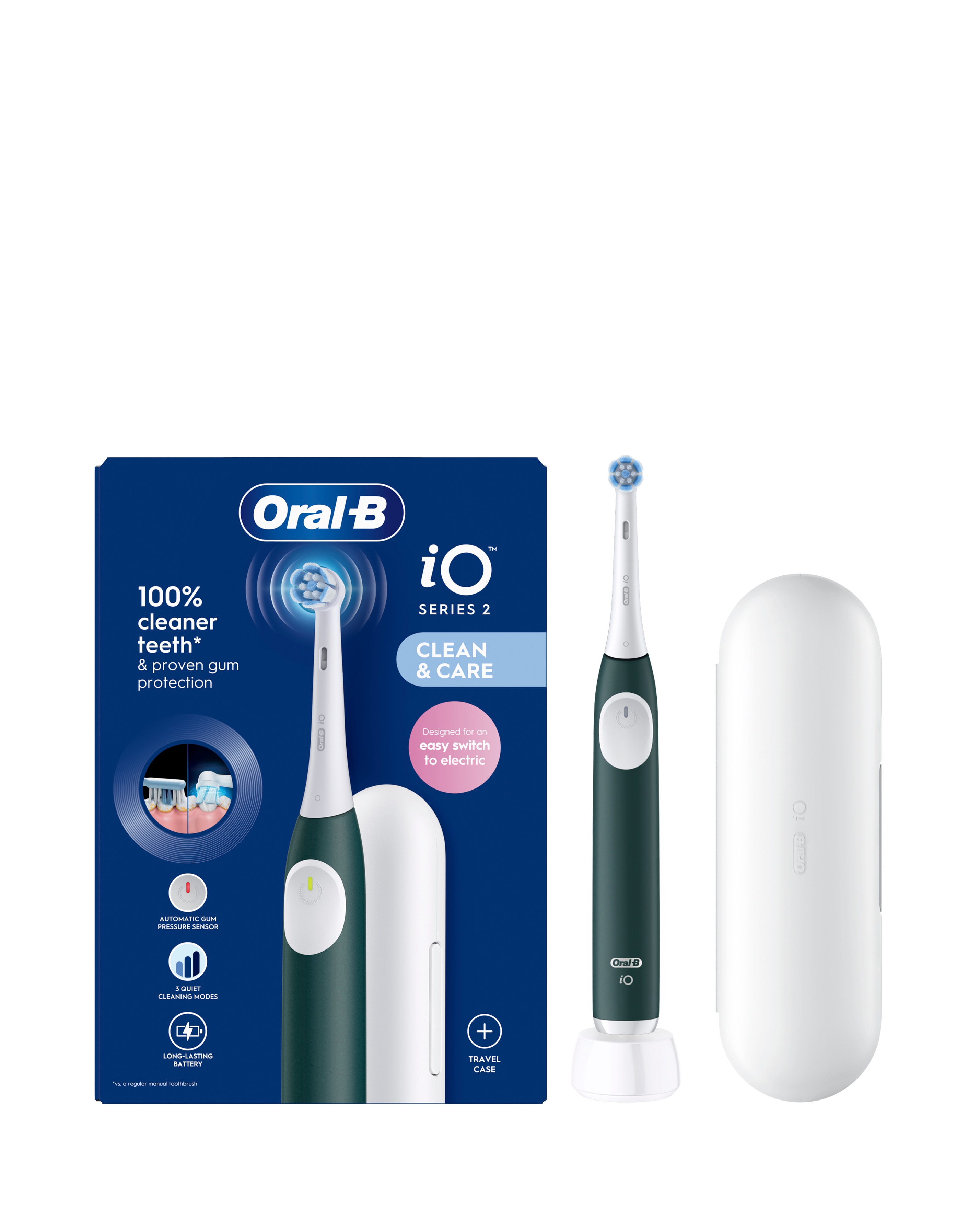 Oral-B iO2 Series Green + Travel Case