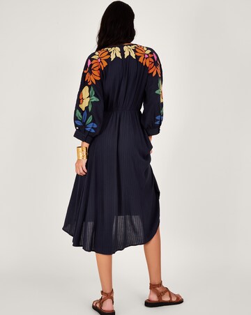 Monsoon Leaf Embellished Applique Dress