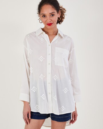 Monsoon Diamond Embroidered Beach Shirt
