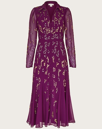 Monsoon Eliza Embellished Shirt Dress
